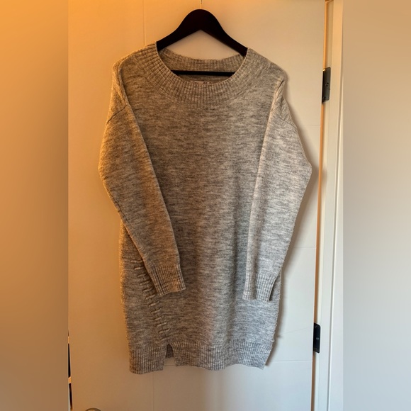 Dex long sleeve stretch wool dress with side knit details. Size M. - Picture 1 of 7